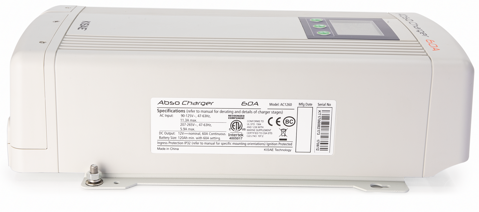 KISAE - Abso AC 60 Amp Battery Charger ; AC-1260